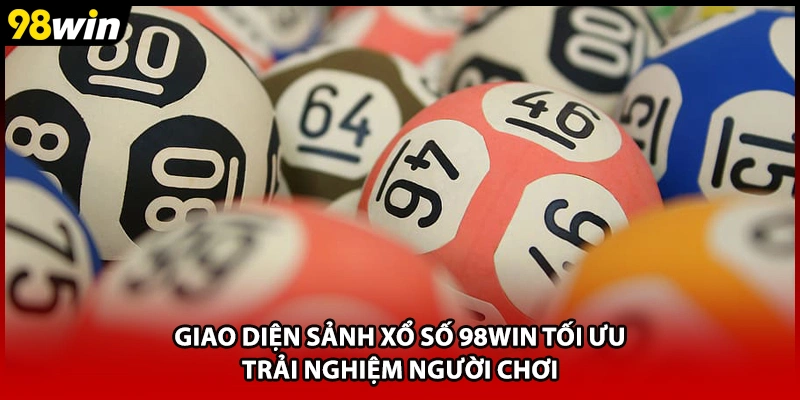 Giao diện sảnh xổ số 98WIN tối ưu trải nghiệm người chơi
