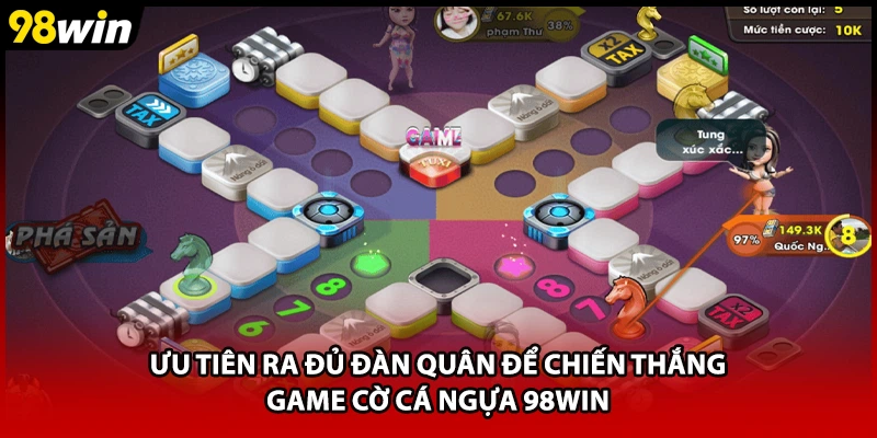 Ưu tiên ra đủ đàn quân để chiến thắng game cờ cá ngựa 98WIN